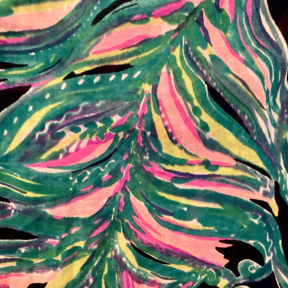 Lilly Pulitzer Vibrant Tropical Print Infinity Scarf Resort Luxury Vintage EUC - Picture 4 of 14